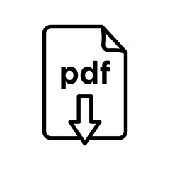 pdf file icon design vector template