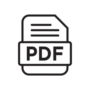pdf file icon design vector template