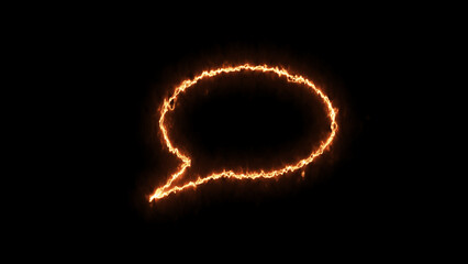 neon glowing Messenger line icon. Speech bubble sign. Chat message. speech bubble icon, yellow neon chat box, neon chat box frame