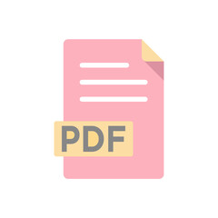 pdf file icon design vector template