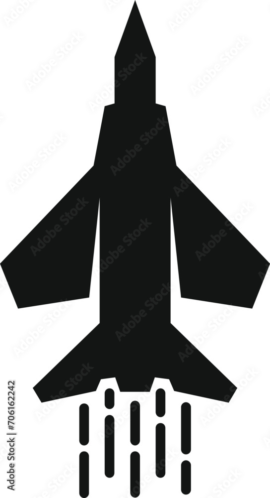 Poster fast speed airplane icon simple vector. pace panel. meter scale device