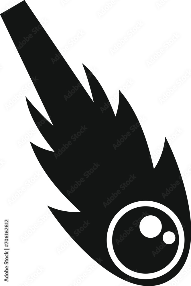 Poster fire ball speed icon simple vector. scale device. boost fast speed