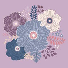 flower. floral background. The elegant the template for design