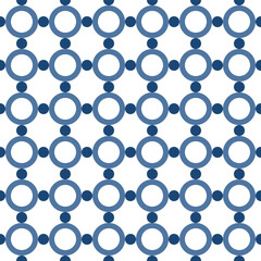 Navy blue circle pattern. Circle vector seamless pattern. Decorative element, wrapping paper, wall tiles, floor tiles, bathroom tiles.