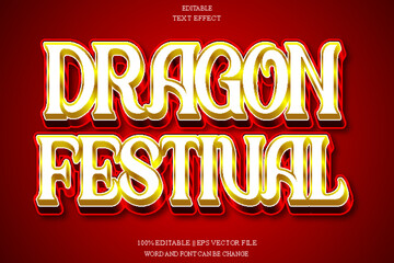 Dragon festival Editable Text Effect
