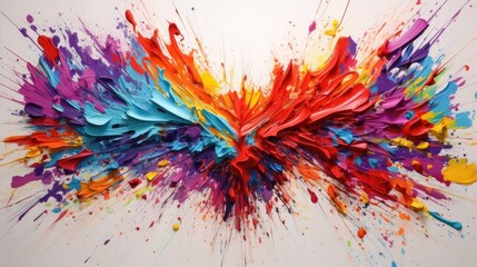vivid color burst - contemporary abstract painting for creative graphic design and artistic wallpapers