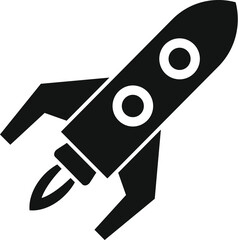 Fast rocket startup icon simple vector. Velocity work. Delivery race