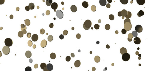 Fototapeta premium Mesmeric Shower: Mesmeric 3D Illustration Depicting Mesmerizing gold Confetti Rain