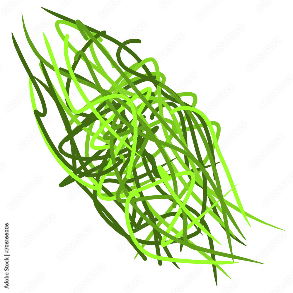 Aufkleber abstract green scratches element, scribbles element green colour transparent design file format png