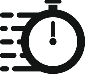 Stopwatch velocity speed icon simple vector. Labor velocity. Effective plan work