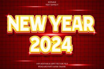 New year 2024 Editable Text Effect