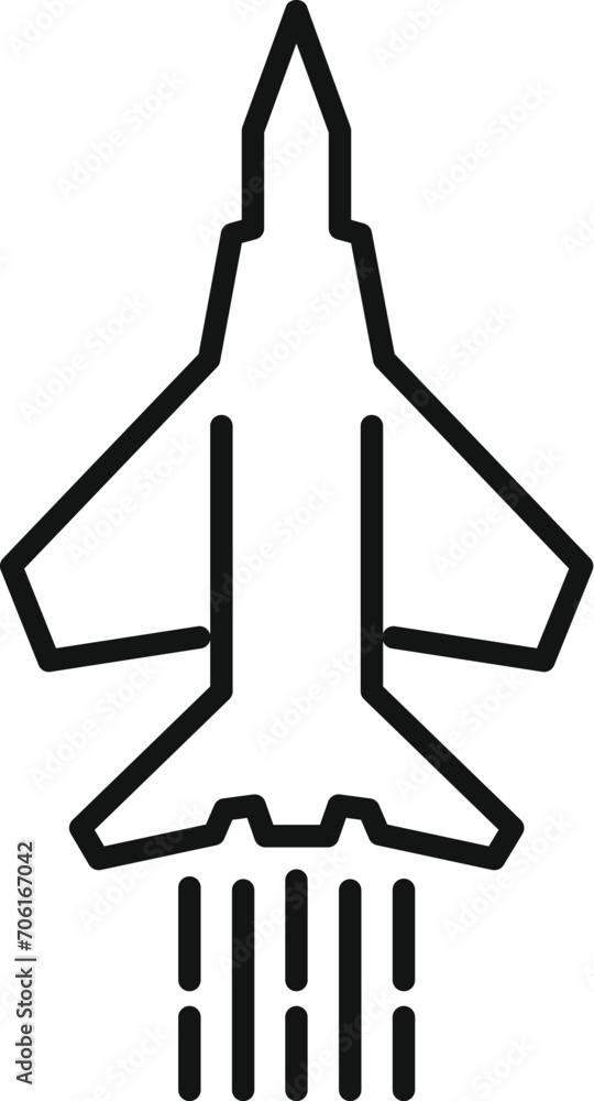 Aufkleber fast speed airplane icon outline vector. pace panel. meter scale device
