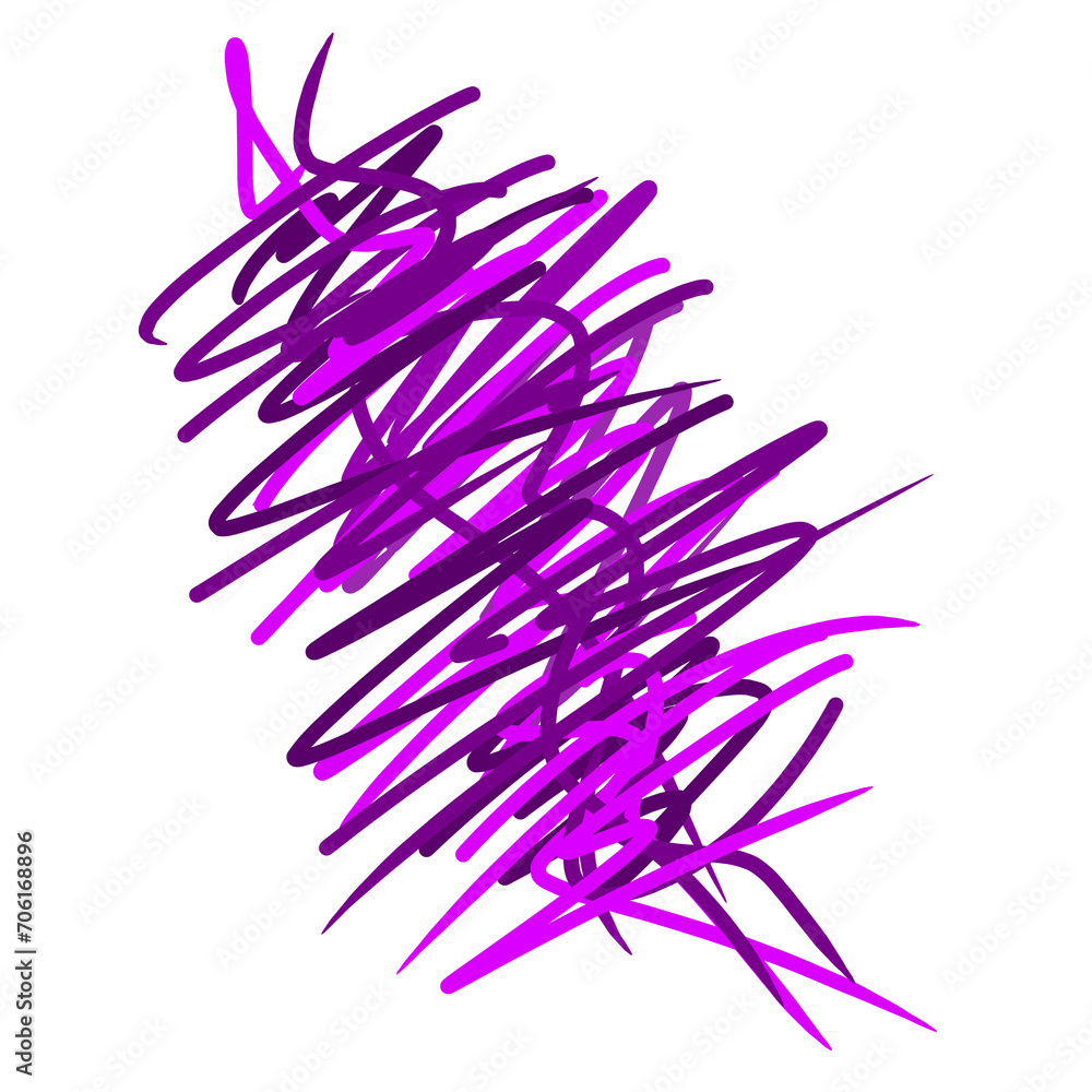 Poster abstract purple scratches element, scribbles element purple colour transparent design file format pn