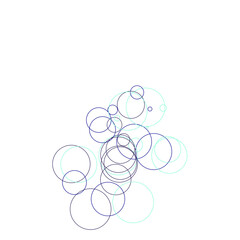 An abstract transparent bubble shape neon circles pattern design element.