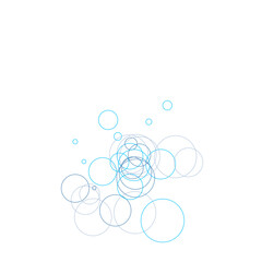 An abstract transparent bubble shape neon circles pattern design element.