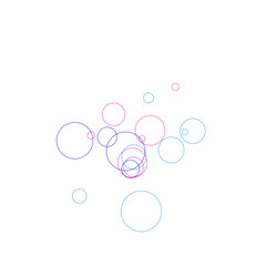 An abstract transparent bubble shape neon circles pattern design element.