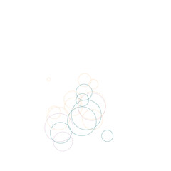 An abstract transparent bubble shape neon circles pattern design element.