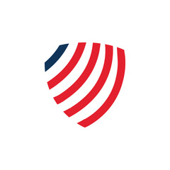 usa patriotic badge modern logo vector design free