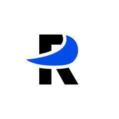 R initial letter logo design vector