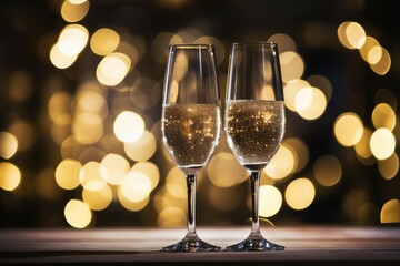 Sparkling Wine Delight: Incorporate wine glasses, creating a celebratory mood. 