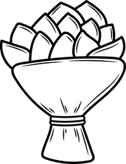 Valentine's Day Flower Bouquet Doodle