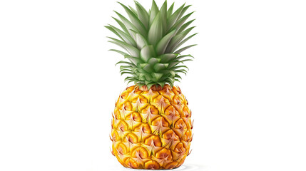 pineapple element in isolated background