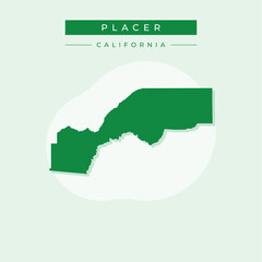 Vector illustration vector of Placer map California