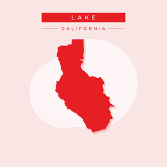Vector illustration vector of Lake map California