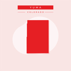 Vector illustration vector of Yuma map Colorado