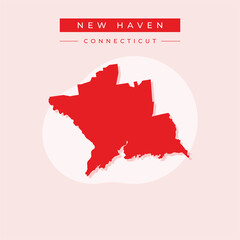 Vector illustration vector of New Haven map Connecticut