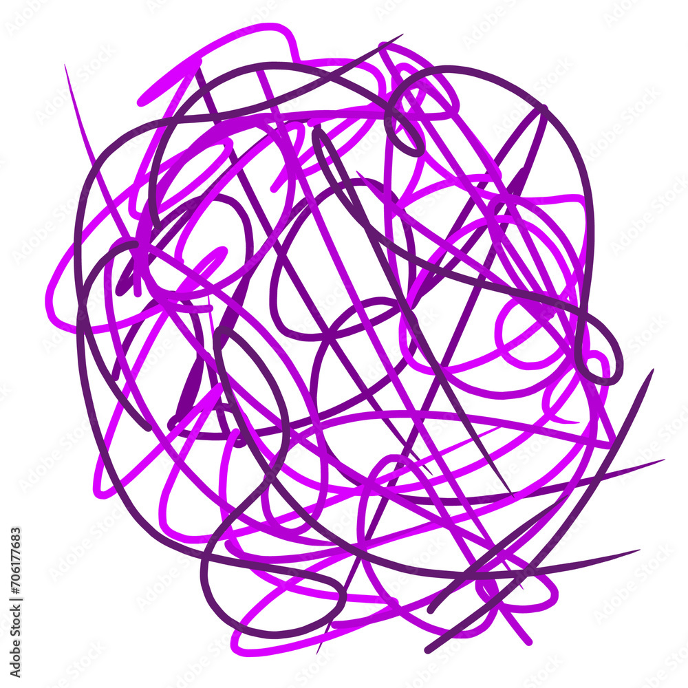 Poster abstract purple scratches element, scribbles element purple colour transparent design file format pn