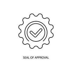 seal of approval concept line icon. Simple element illustration. seal of approval concept outline symbol design.