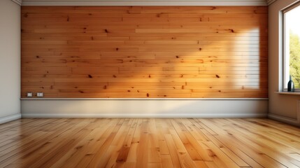 view Insulated walls and wooden parquet floor in empty room