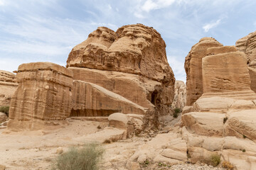 Guardian stones of the Djinn blocks on the outskirts of the capital of the Nabatean kingdom of...