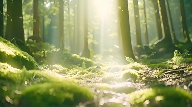 sunlight in the forest