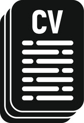 Cv papers icon simple vector. Looking seek new job. Discovery experience