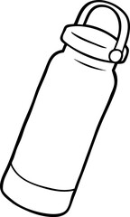 Vector Cartoon Water Tumbler Line Art