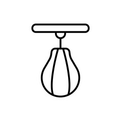 Punching ball outline icons, minimalist vector illustration ,simple transparent graphic element .Isolated on white background
