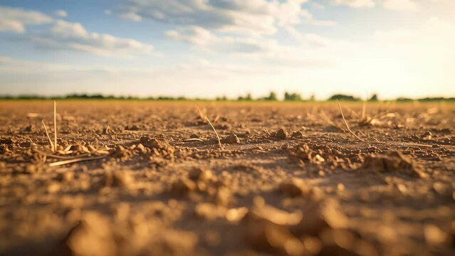 A picture of a barren and desolate field, representing the negative consequences of overusing embryos in farming practices and the challenge of maintaining sustainable land management.