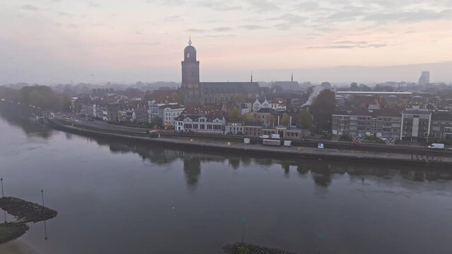 Foggy morning above the City of Deventer