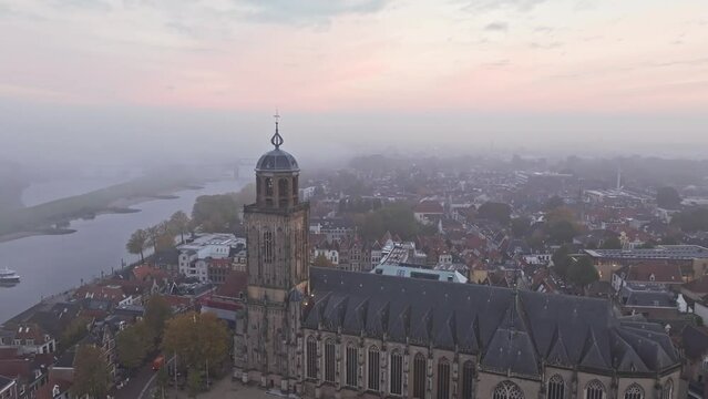 Foggy morning above the City of Deventer