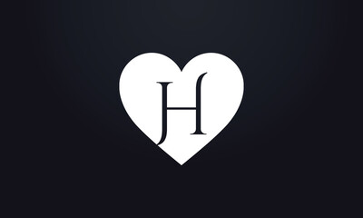 Hearts shape H. Red heart sign letters. Valentine icon and love symbol. Romance love with heart sign and letters. Gift red love