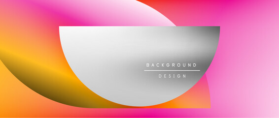Bright color circle and round element minimal geometric abstract background for posters, covers, banners, brochures, websites