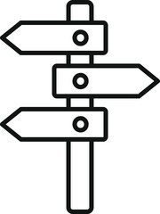 Career search direction pillar icon outline vector. Candidate work. Person research