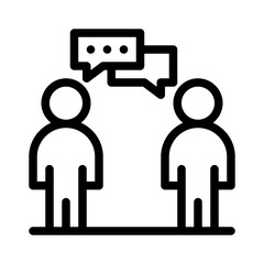 business people line icon