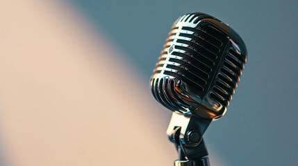microphone on defocus background