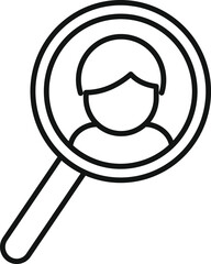 Search job candidate icon outline vector. Find folder career. Boss seek cv