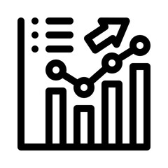 bar chart line icon