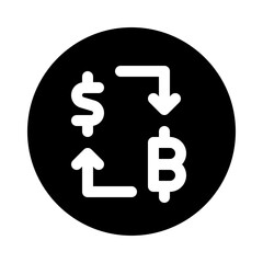 exchange rate glyph icon