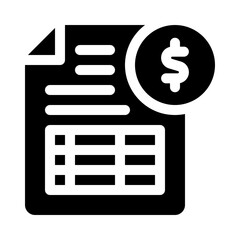 invoice glyph icon